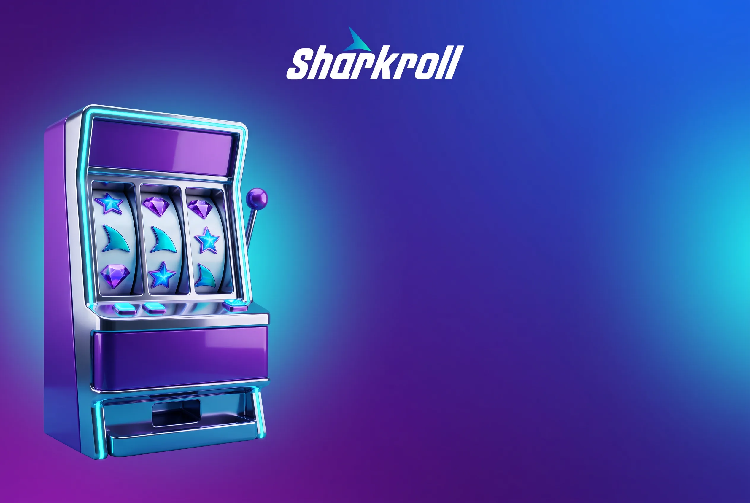 Sharkroll-slots met kleurrijke gokkasten en casinofiches